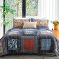 Secgo King Size Comforter Set- 100% Cotton Quilt King Size Set, Patchwork by Secgo
