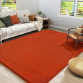 Modern Area Rug for Bedroom Living Room, 4x6 Orange Memory Foam Rug | Thickened by AmeareaDirect