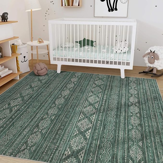 Nakagishi 6x9 Area Rugs Living Room: Washable Boho Large Neutral Soft Farmhouse - Image 7