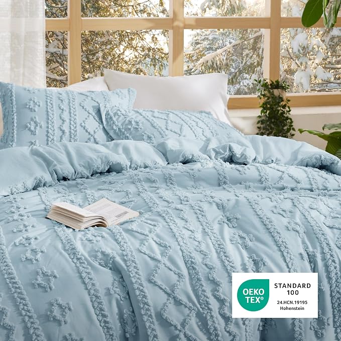 Bedsure Tufted Boho Comforter Set Queen Size - Image 5