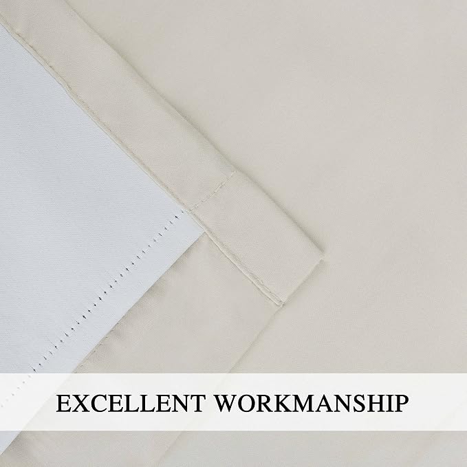 Thermal Insulated Window Curtains, Rustic Rod Pocket Drapes - Image 6