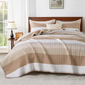 California King Quilt Set Taupe, 3 Pieces Bedspreads | Ultra Soft Lightweight by Andency