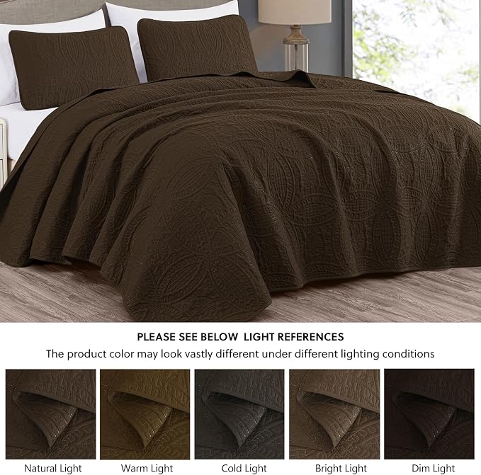Chezmoi Collection Austin 3-piece Oversized Bedspread Coverlet Set | Oversized - Image 5