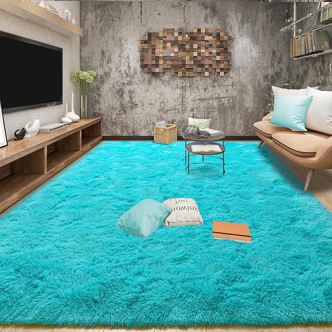 Super Soft Fluffy Rug for Bedroom, Modern Shaggy Fuzzy Kids Rugs for Living Room - Image 5