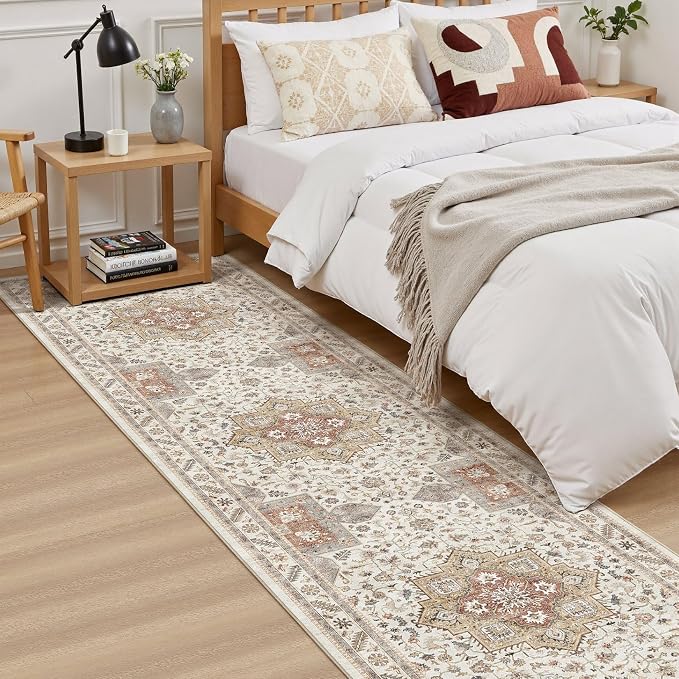 cotiled 2x6 Hallway Runner Rug for Entryway, Non-Slip Vintage, and Laundry Room - Image 3