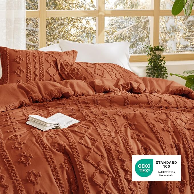 Bedsure Tufted Boho Comforter Set California King - Image 5