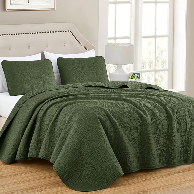 Chezmoi Collection Austin King Oversized Bedspread Set, 3-Piece Pinsonic by ChezmoiCollection