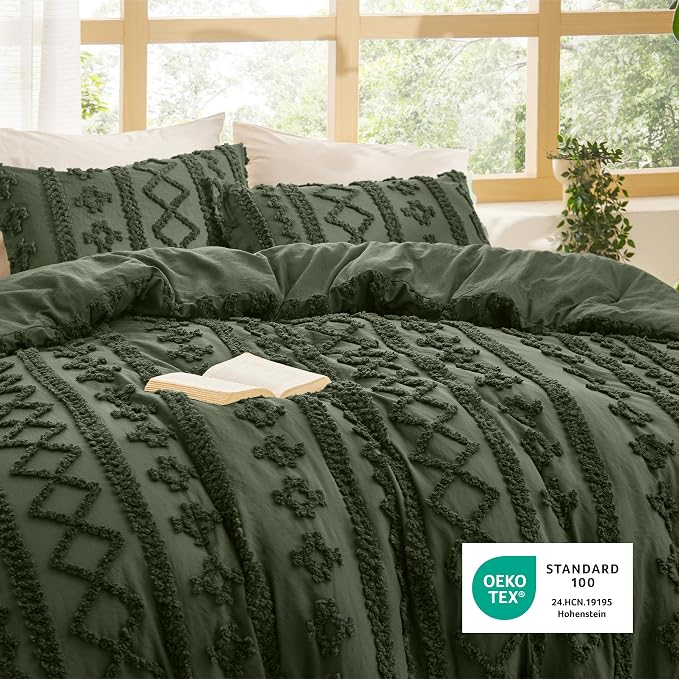 Bedsure Tufted Boho Comforter Set Queen Size - Image 6