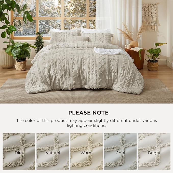 Bedsure Tufted Boho Comforter Set California King Size - Image 9