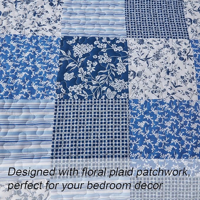 Mybedsoul Boho Quilt King Size, Patchwork Reversible Bedding Set, 3 Pieces - Image 4