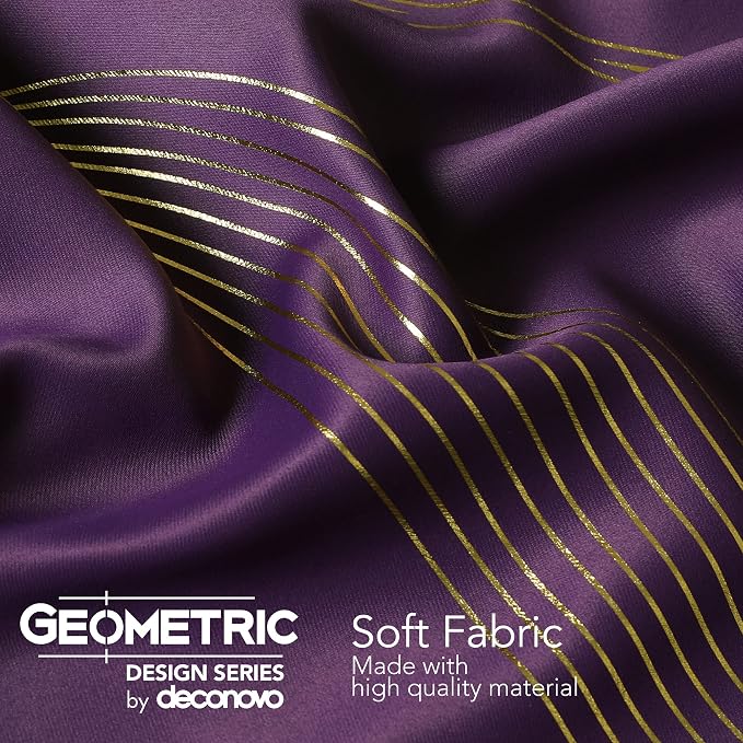 Deconovo Curtains for Living Room, Pattern Blackout Curtains 72 Inches Long | - Image 6