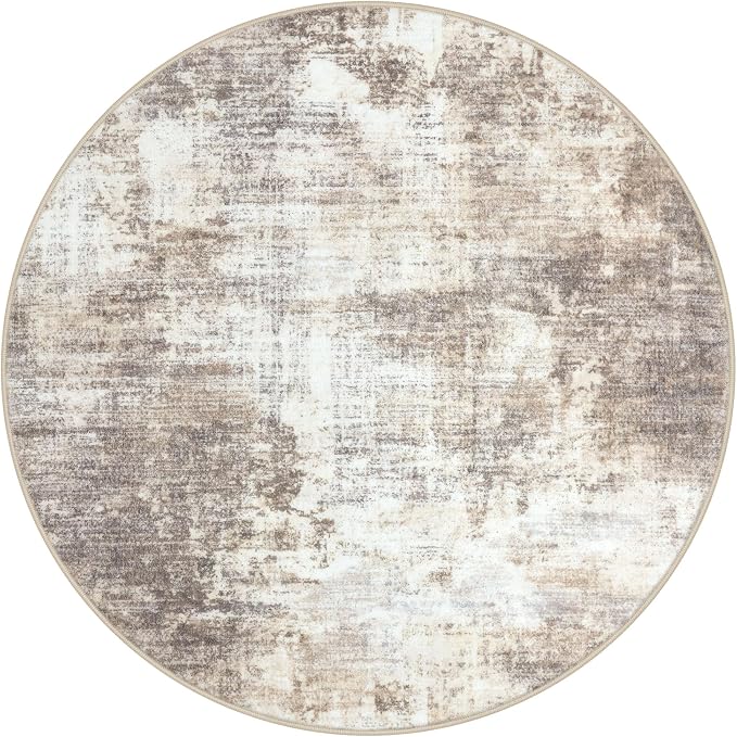 Round Area Rug 5 Ft Circle Entryway Rugs Round Washable Door Mat Indoor Entrance - Image 9