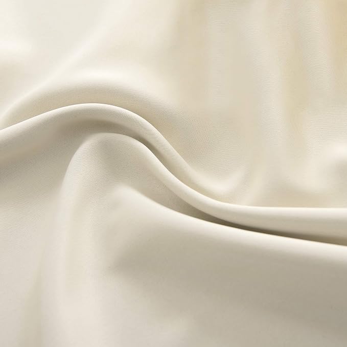 2 Panels 84 inch Length Cream Beige Blackout Curtain Panels - Image 8