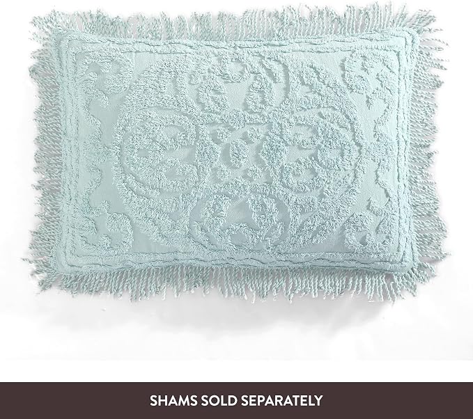 Beatrice Home Fashions Medallion King Cotton Chenille Bedspread, cozy plush - Image 6