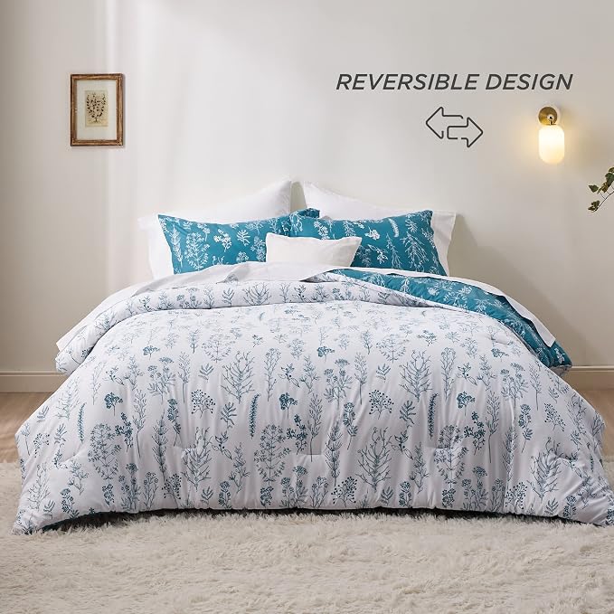 Bedsure Teal Blue Twin/Twin XL Comforter Set - Image 2