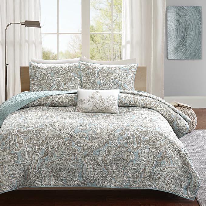 Madison Park Pure Ronan 100% Cotton Quilt Set - Image 2