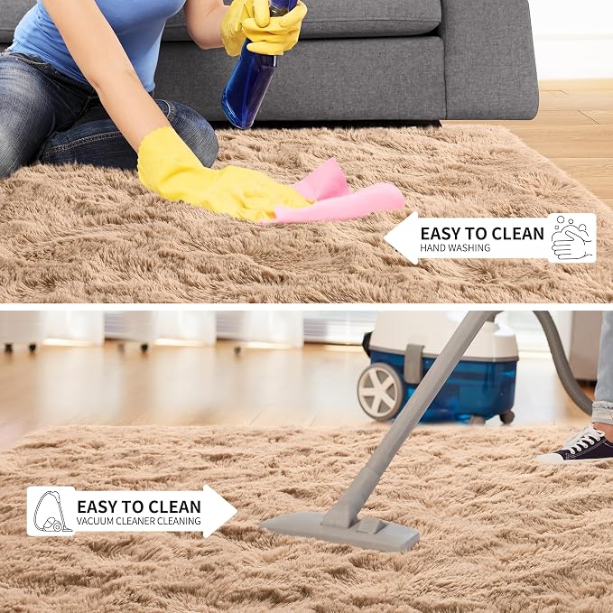 Super Soft Fluffy Rugs for Living Room, Shag 6x9 Area Rugs for Bedroom - Image 7