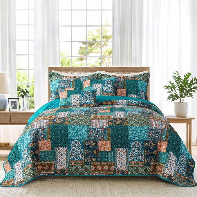 BEDIFANY Queen Size Quilt Set, 100% Cotton Cover Bedspread Queen Coverlet | by BEDIFANY