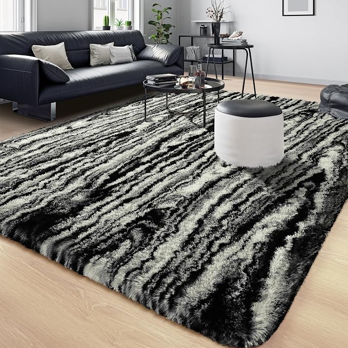 Area Rugs 9x12 for Living Room, Super Soft Fluffy Rugs for Bedroom, Modern - Image 8