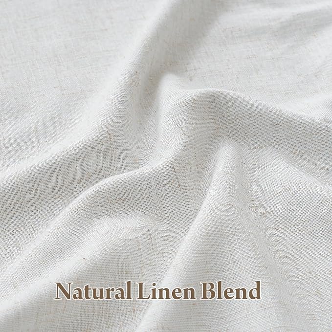 RYB HOME 100% Blackout Pinch Pleated Linen Curtains - Image 3