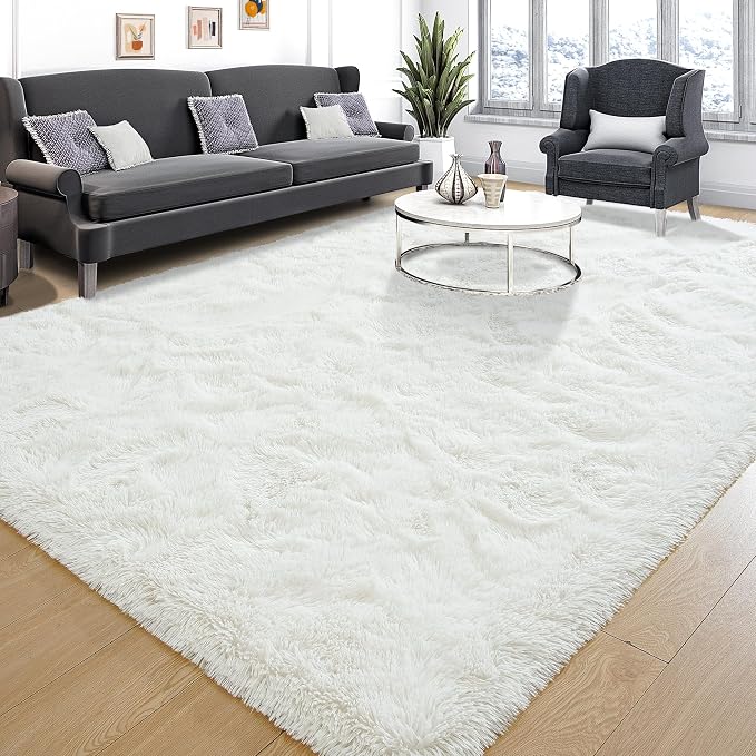 Area Rugs 9x12 for Living Room, Super Soft Fluffy Rugs for Bedroom, Modern - Image 2
