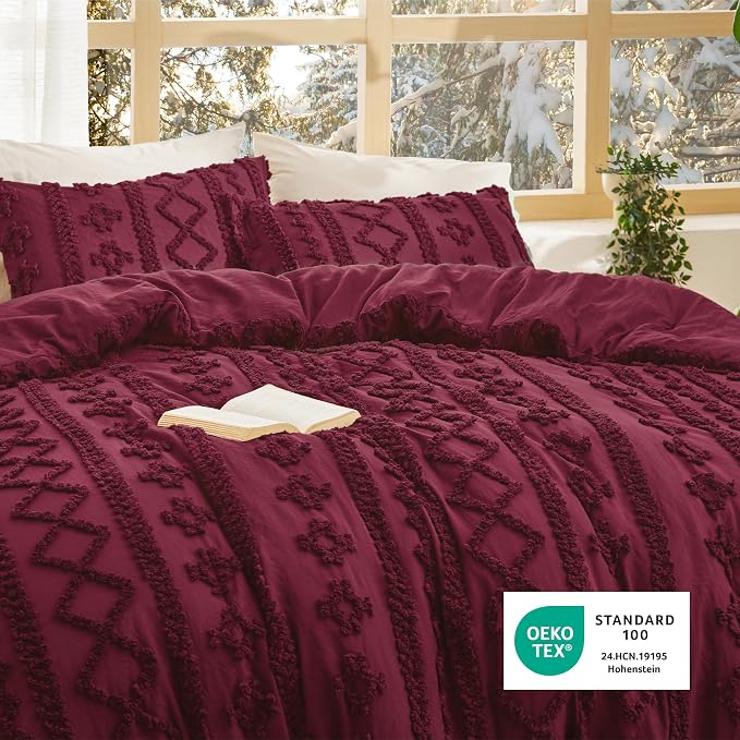 Bedsure Tufted Boho Comforter Set King Size - Image 5