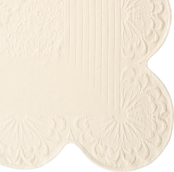 Charleston Estate Modern Farmhouse Floral Matelasse Bedspread - Image 5