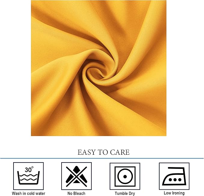 Diraysid Yellow Grommet Blackout Curtains - Image 7