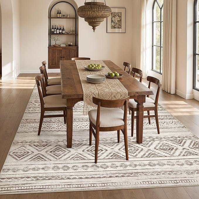 cotiled Boho 8x10 Area Rugs for Living Room: Large Moroccan Washable Rug | - Image 7