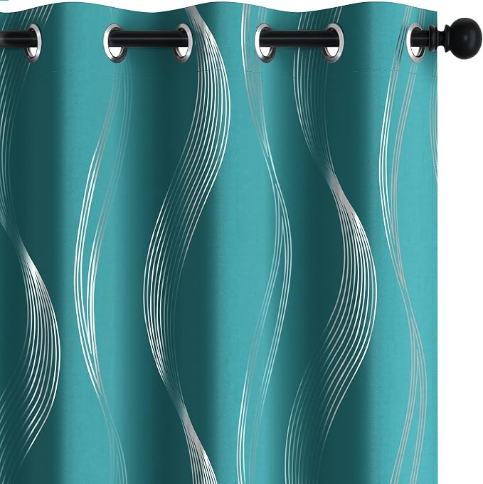 Deconovo Curtains for Living Room, Pattern Blackout Curtains 72 Inches Long | by Unknown