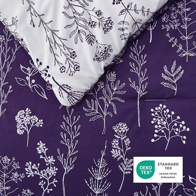 Bedsure Dark Purple Full Comforter Set - Image 5