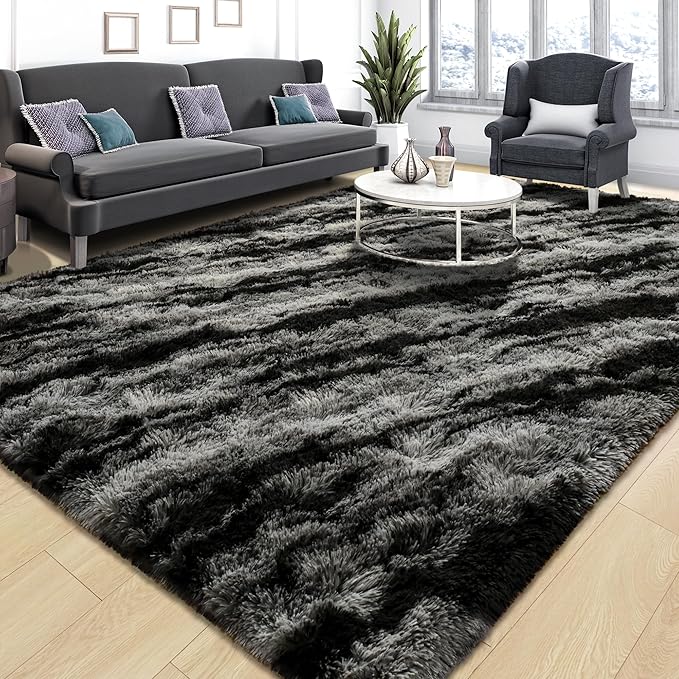 Soft Fluffy Rugs for Living Room, 5x8 Shaggy Area Rug for Bedroom, Modern Shag by Tepook