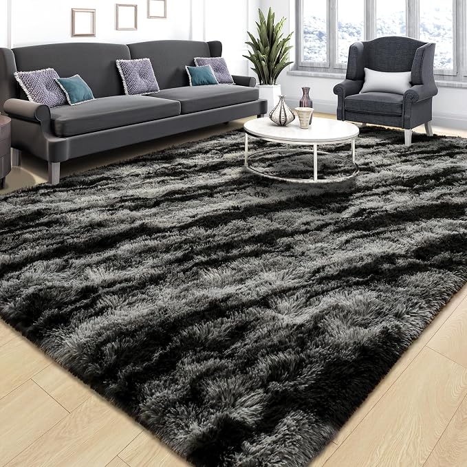 Fluffy Large Rugs for Living Room, 8x10 Area Rugs for Bedroom, Modern Shag - Image 2