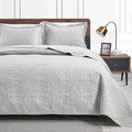 Love's cabin California King Size Quilt Bedding Set Light Grey Bedspreads by Lovescabin
