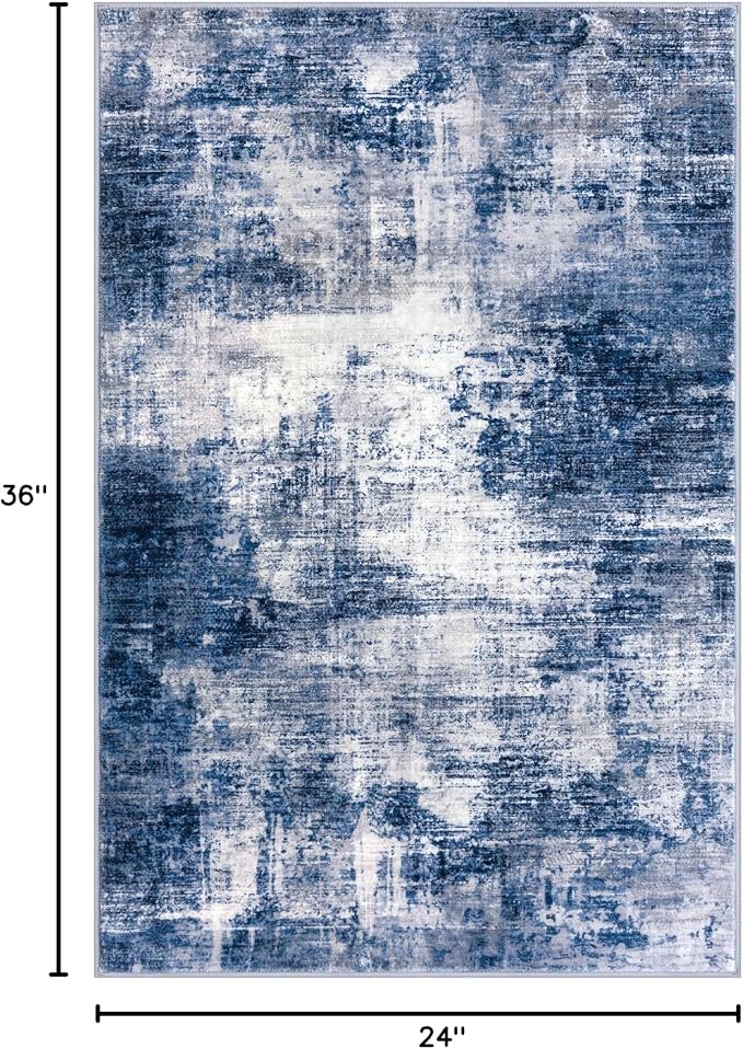 Small Abstract Area Rug 2x3 Ft Entryway Rugs Washable Door Mat Indoor Entrance - Image 2