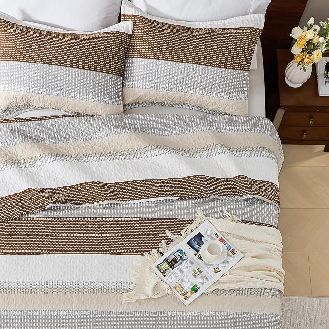 King Size Quilt Set Caramel - Image 4