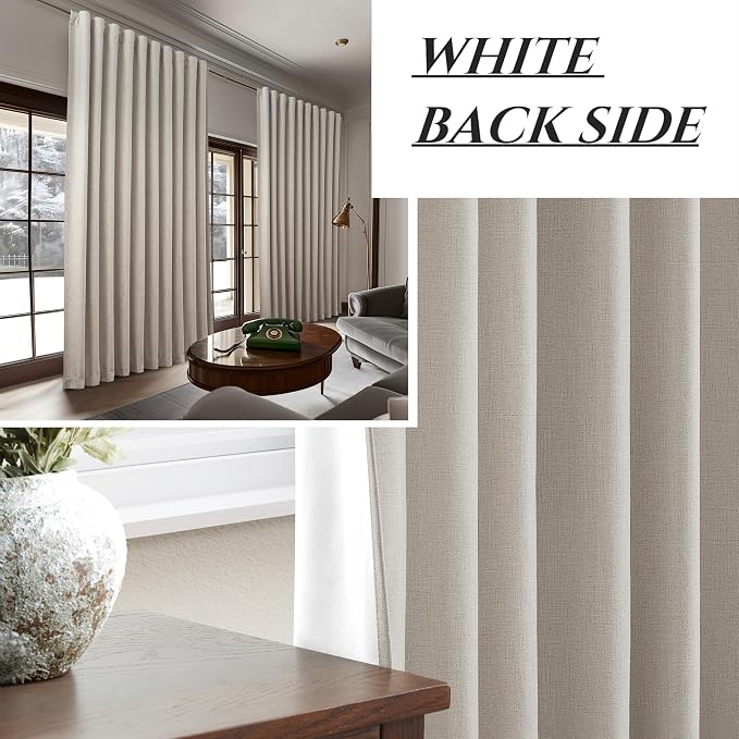 Extra Wide 70 Inch Length Blackout Curtains & Drapes 92 Inches Long 2 Panels Set - Image 7