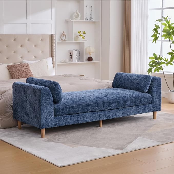 Aoiy & Wifon 83.1" W End of Bed Bench King Size, Oversized Window Bench Seat - Image 6