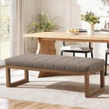Zihanhome 52.7" Bedroom Bench for End of Bed, Modern Upholstered Teddy Fabric by Zihanhome