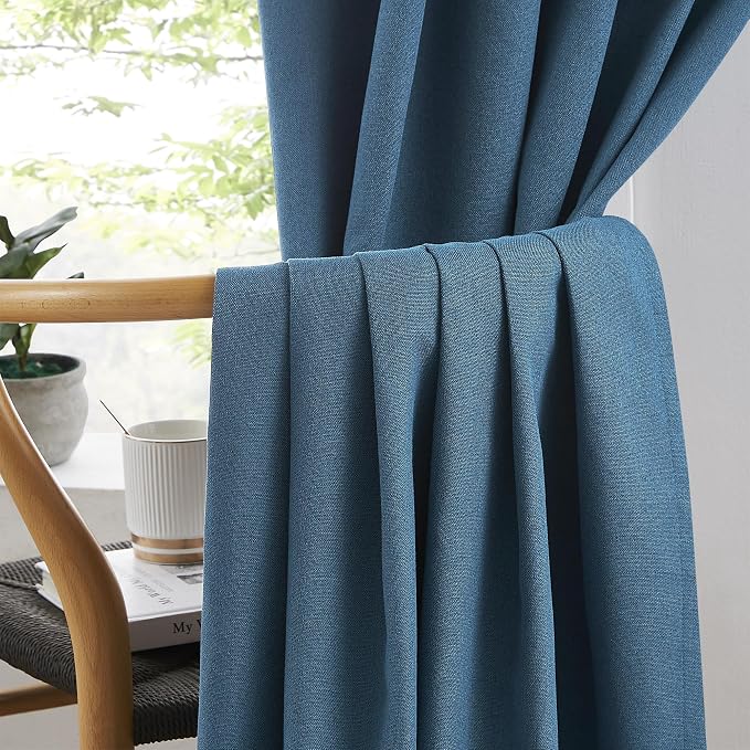 Full Shading Curtains 90 Inches Long 2 Panels Set, Completely Blackout Noise - Image 5
