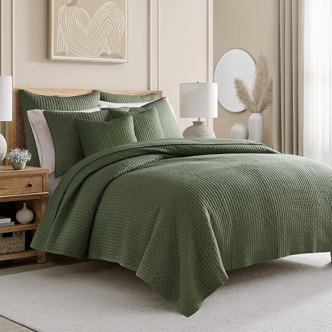 Levtex Home Cross Stitch Reversible King/Cal King Quilt Set and 2 Pillow Shams by LevtexHome