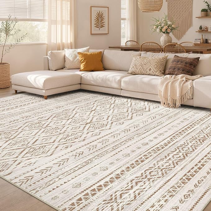 Nakagishi Area Rug Living Room Rugs: 10x14 Large Soft Machine Washable Boho by NakagishiAreaRug