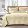 FLYMME Oversized King/California King Quilt Set 118"x106", Butter Yellow by FLYMME