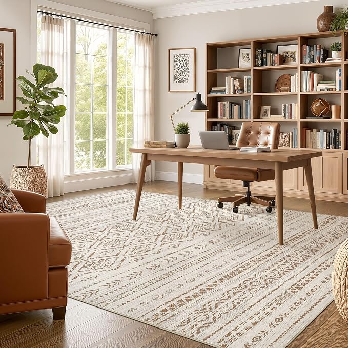 Nakagishi Area Rug Living Room Rugs: 9x12 Large Soft Machine Washable Boho - Image 5