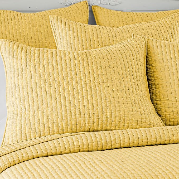 Levtex Home Cross Stitch Reversible King/Cal King Quilt Set and 2 Pillow Shams - Image 2