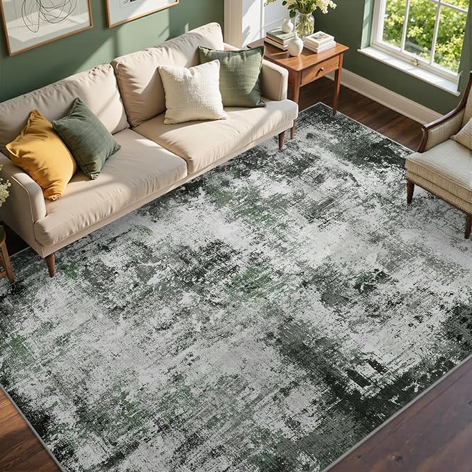 4x6 Ft Area Rugs for Living Room, Soft Non-Slip Washable Rugs Modern Abstract - Image 2