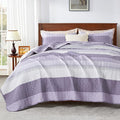 California King Quilt Set Grayish Purple, 3 Pieces Bedspreads | Ultra Soft by Andency