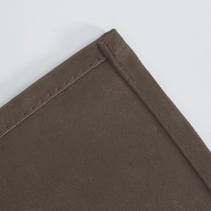 Chocolate Brown Thermal Blackout Curtains/52 x 84 Inch/Set of 2 Panels Room - Image 7