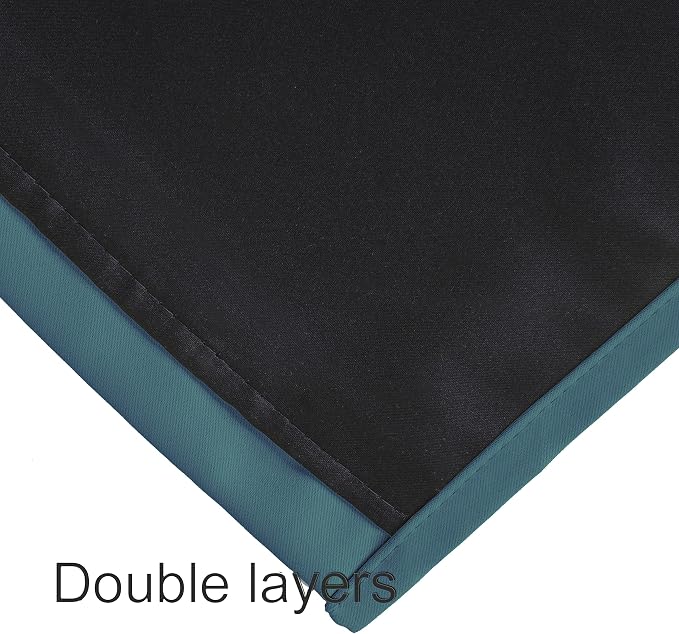 100% Blackout Curtains 52 x 63 Inch/Sea Teal Curtains 2 Panels - Image 7
