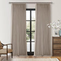 Burlywood Birch Linen Pinch Pleated 100% Blackout Curtains 90 Inch Length | by Twodrapes